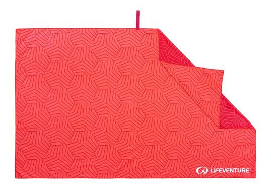 RECYCLED SOFTFIBRE TREK TOWEL, CORAL, GIANT LIFEVENTURE