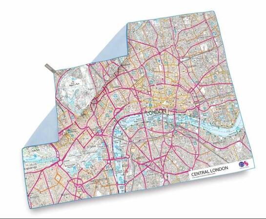 SOFTFIBRE OS MAP TOWEL - GIANT, CENTRAL LONDON LIFEVENTURE