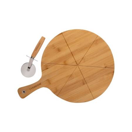 TYP-Zestaw bambusowy do serwowania pizzy deska+nóż