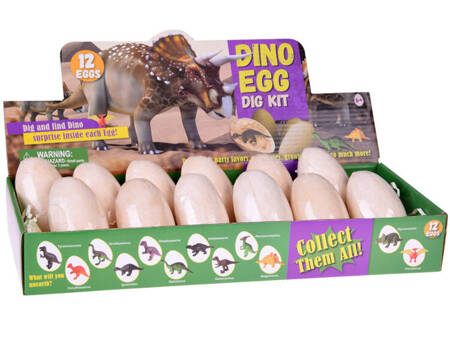 Archeology Set 12 Large Eggs + Discover the World of Dinosaurs cards ZA4999
