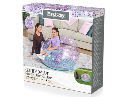 Bestway Glitter Chair inflatable pouffe Glitter Dream 114 x 112 x 66cm 75115
