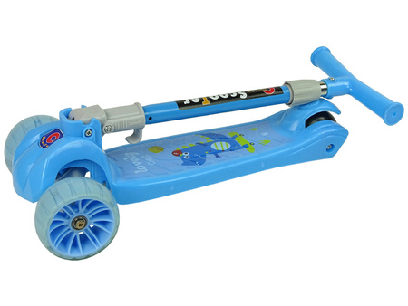 Tricycle Balance Scooter Luminous Blue Wheels Crocodile