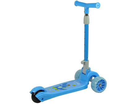 Tricycle Balance Scooter Luminous Blue Wheels Crocodile