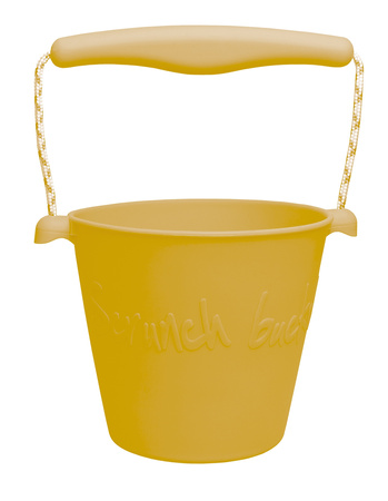 Składane wiaderko do wody i piasku Scrunch Bucket - Musztardowy