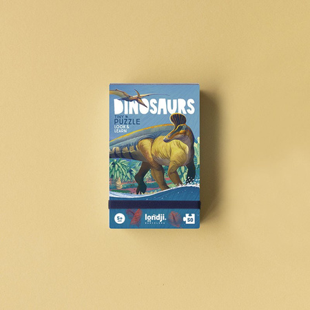 Puzzle kieszonkowe z grą obserwacyjną Dinozaury | Londji®