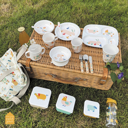 Talerz z przegródkami dla dzieci, Farma | Maison Petit Jour®