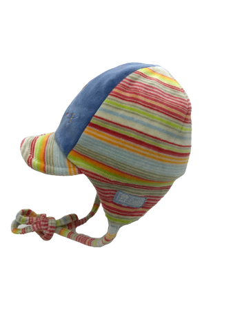 Czapka dziecięca jesienna zimowa Doll z troczkami i daszkiem 