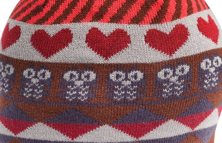 Kids' Hearts and Owls Beanie