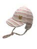 Czapka dziecięca jesienna zimowa Doll z troczkami i daszkiem 