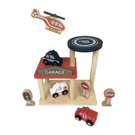 Drewniany garaż z samochodami | Egmont Toys®