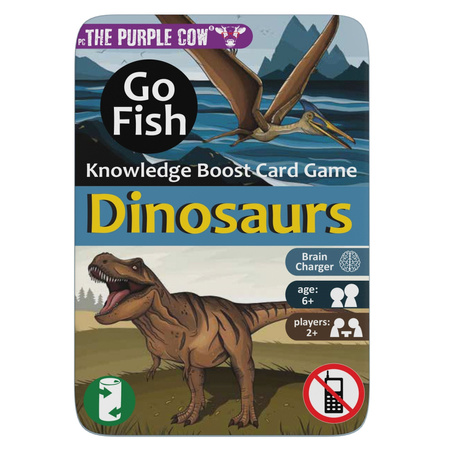 Podróżna gra karciana Kwartet The Purple Cow - Go Fish Dinozaury