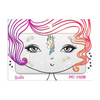 Naklejki na twarz Face Tattoo Snails - Unicorn