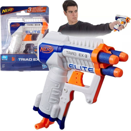 Nerf PISTOLET N-Strike Traid Ex-3 naboje