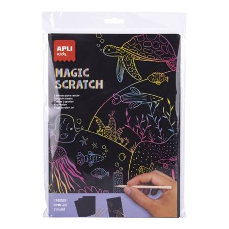 Zestaw wydrapywanek Apli Kids - Magic Scratch A4