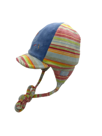 Czapka dziecięca jesienna zimowa Doll z troczkami i daszkiem 