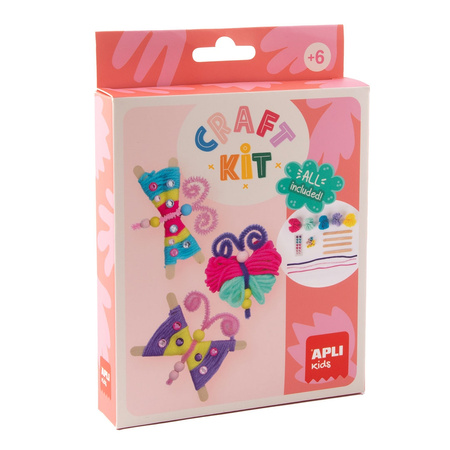 Zestaw kreatywny Craft Kit Apli Kids - Wełniane Motyle