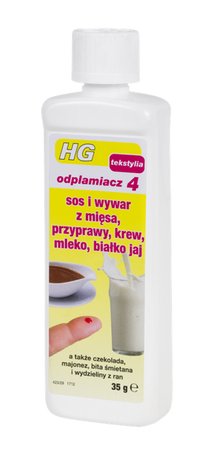 HG odplamiacz 4: plamy z sosów i wywarów mięsnych, przypraw, krwi