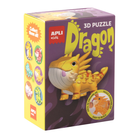 Puzzle 3D Apli Kids Smoki - Pomarańczowy