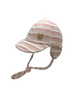 Czapka dziecięca jesienna zimowa Doll z troczkami i daszkiem 
