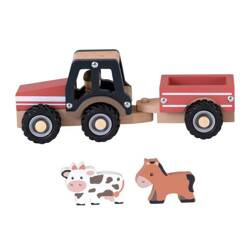 Drewniany traktor z przyczepką | Egmont Toys®