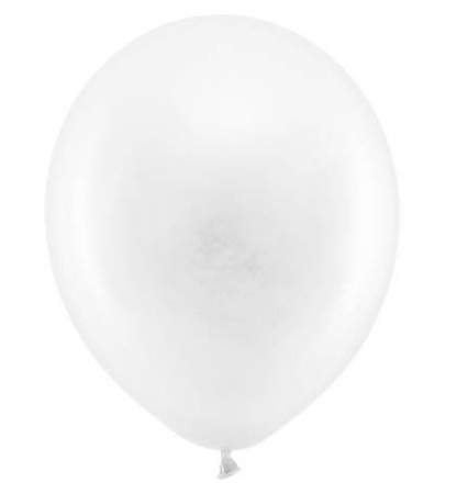  Balony "Rainbow - Pastelowe", białe, PartyDeco, 9", 100 sz