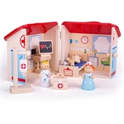 Drewniany zestaw przenośny mini szpital | Bigjigs Toys®