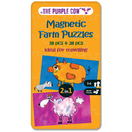 Gra magnetyczna The Purple Cow - Puzzle Farma