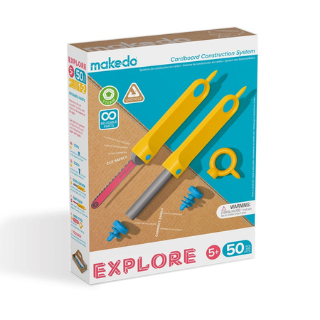 Zestaw narzędzi do konstruowania DIY Makedo - Explore 50 el.