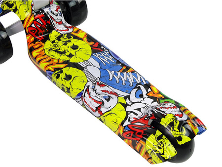 Tricycle Luminous Wheels Yellow Skull Graphics