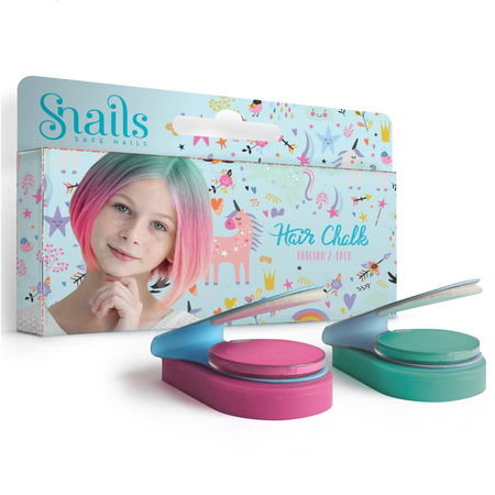 Zmywalne kredy do włosów Hair Chalk 2 szt Snails - Unicorn