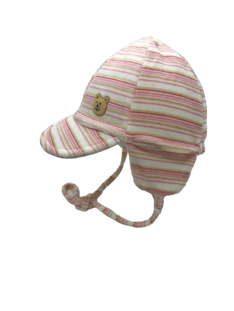 Czapka dziecięca jesienna zimowa Doll z troczkami i daszkiem 