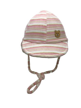 Czapka dziecięca jesienna zimowa Doll z troczkami i daszkiem 