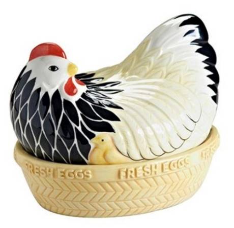MC-Pojemnik Kura ceramiczna do przechowywania jaj
