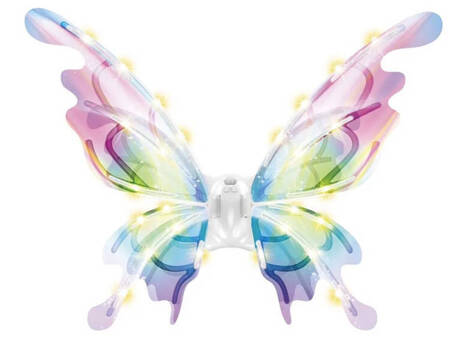 Bajkowe Skrzydła dla Motylka, Elfa, Wróżki Świecące skrzydełka Led ZA5001
