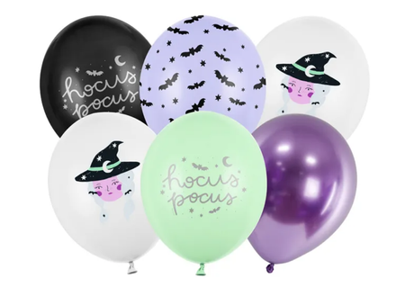 Balony 30 cm, Witch, mix (1 op. / 6 szt.)