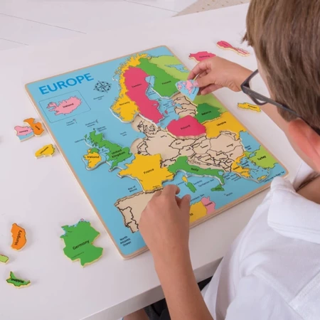 Drewniane puzzle układanka mapa Europy | Bigjigs Toys®