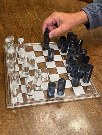 LL-Gra akrylowa, Chess & Draughts Set