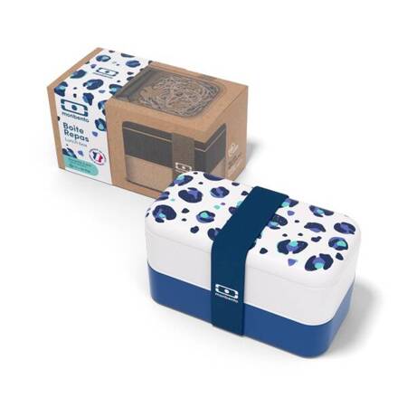 MB-Lunchbox Bento Original, Graphic Leopard Blue