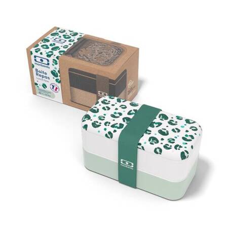 MB-Lunchbox Bento Original, Graphic Leopard Green