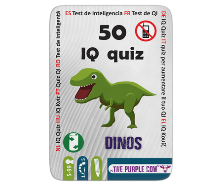 Podróżne łamigłówki The Purple Cow - 50 IQ Dinozaury